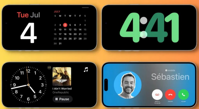 中站苹果手机维修分享iOS17横屏充电待机显示有什么好处 