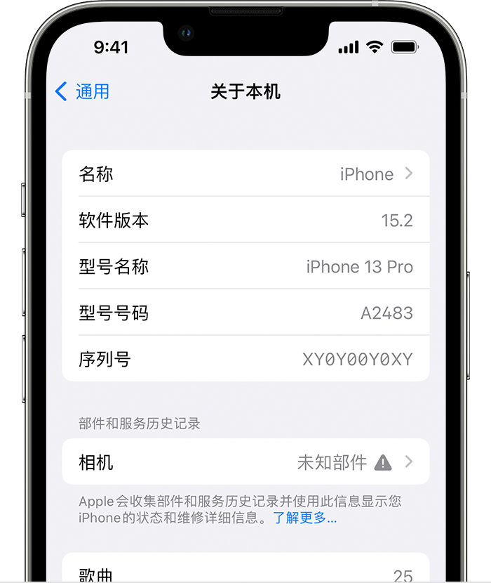 中站苹果维修分享iPhone 出现提示相机“未知部件”是什么原因？ 